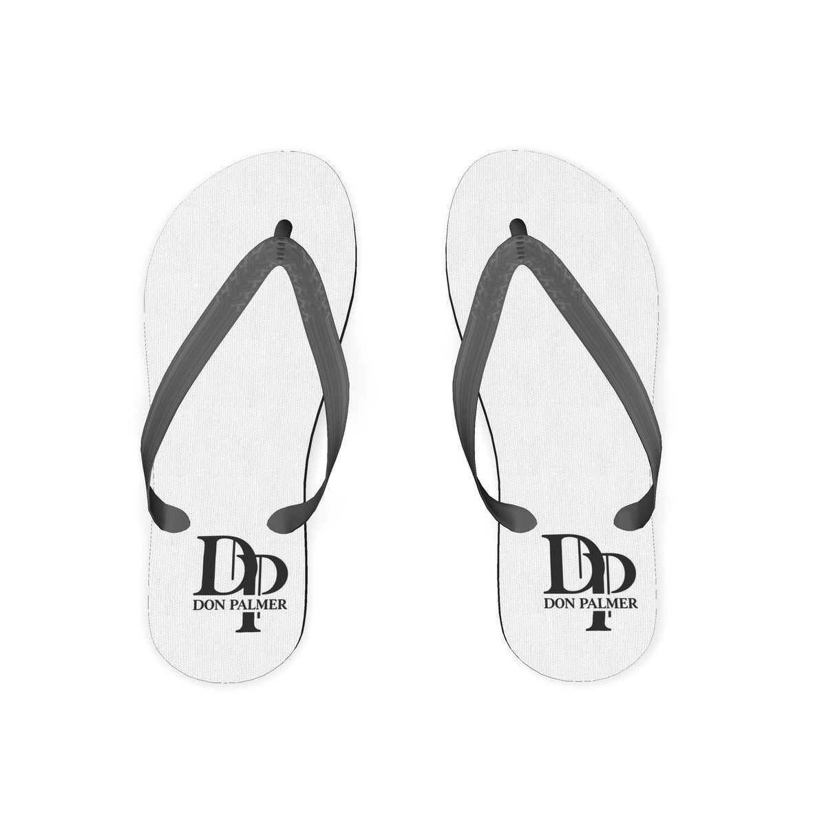 Don Palmer Luxury Flip Flops – White & Black