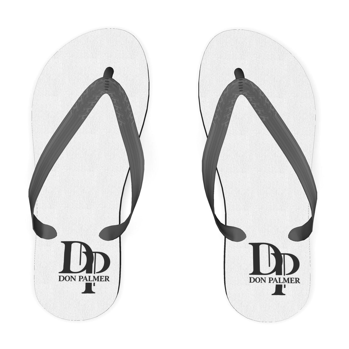 Don Palmer Luxury Flip Flops – White & Black